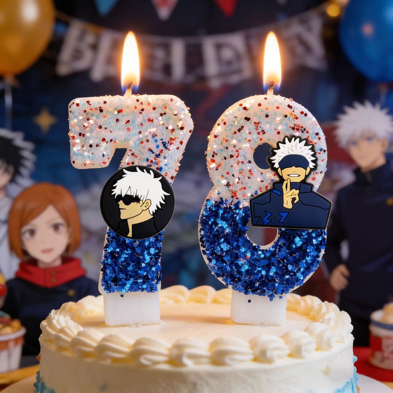 Party Games Baby Shower - Свеча-цифра в стиле аниме Jujutsu Kaisen